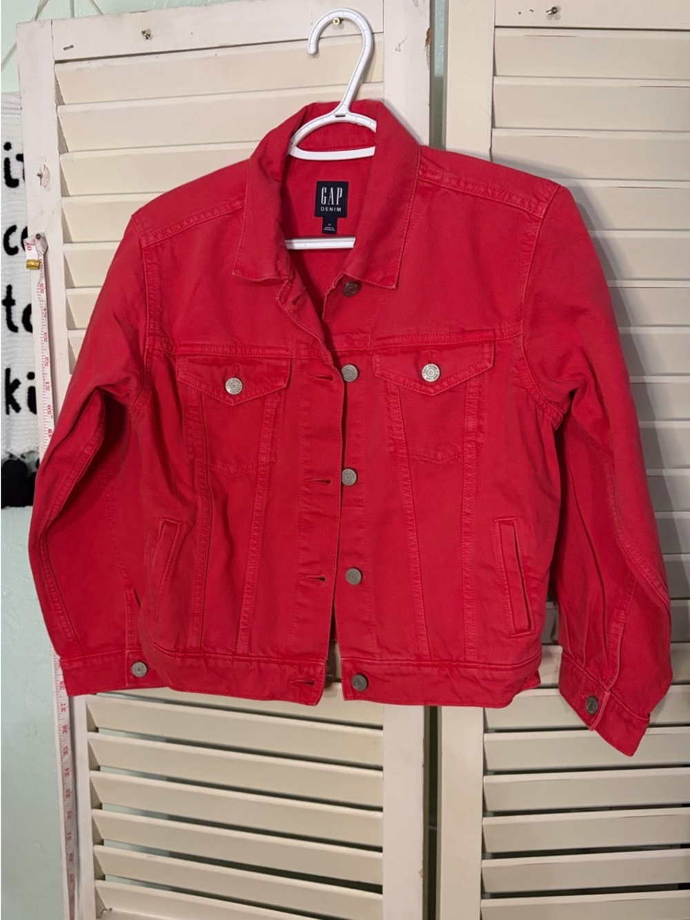 GAP Women’s Red Denim Jean Jacket